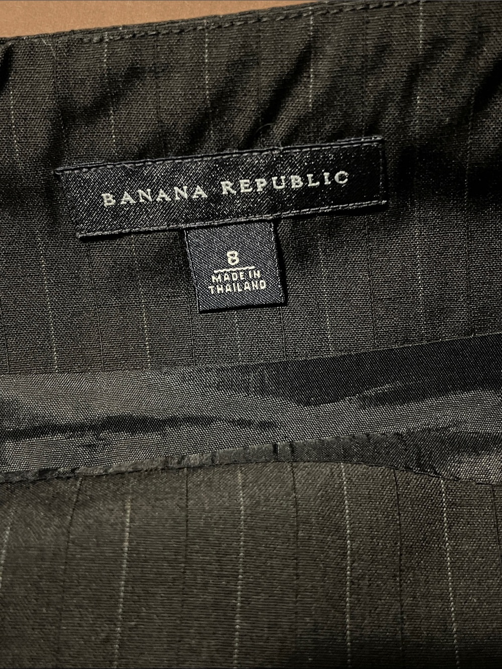 Banana Republic Black Pinstripe Pencil Skirt